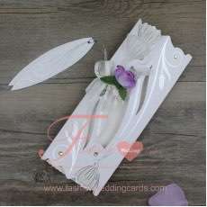 White Make Scroll Wedding Invitation 